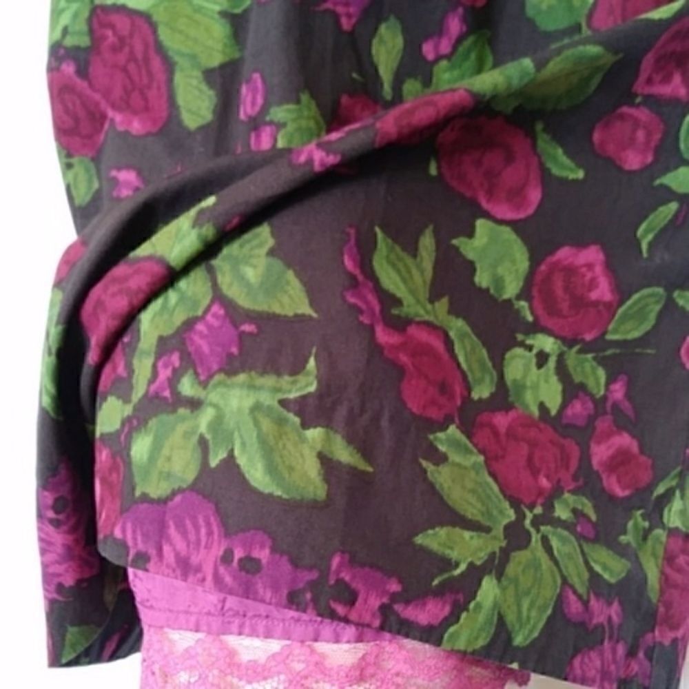 ANTHROPOLOGIE DRESS PURPLE ROSES "DINNER FOR 2" EXCELLENT CONDITION SZ 4 - Picture 6 of 7